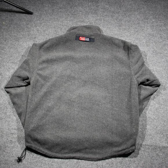 Active Sportswear Jacket Mens S Gray Fleece Warm Reversible Warm Casual Vintage - Picture 2 of 7